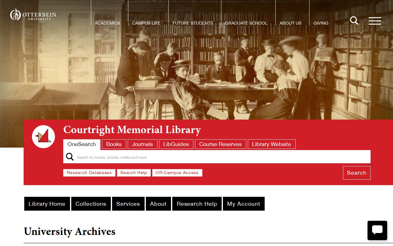 Westerville directory companion research at Otterbein University Archives