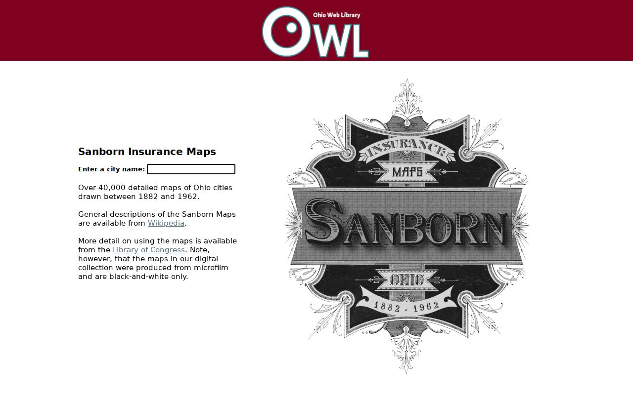 Westerville directory research through Ohio Sanborn map access