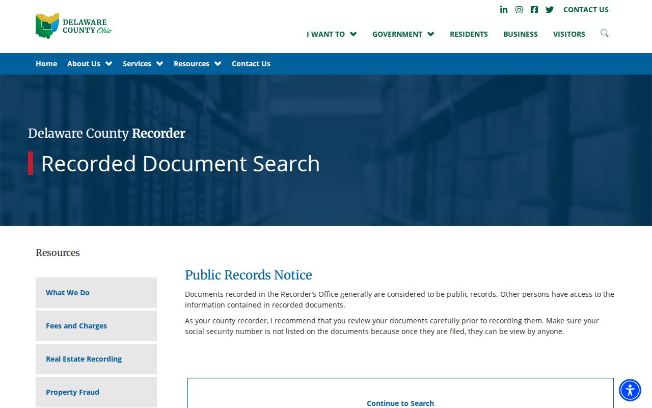 Westerville street directory Delaware County Recorder records search